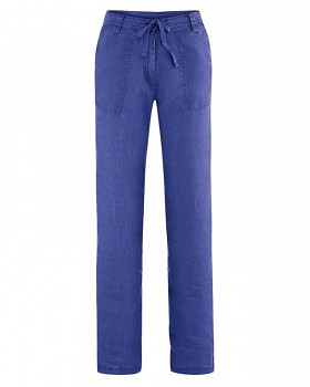 SUMMER dámské kalhoty ze 100% konopí - modrá