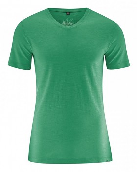 VINCE pánské tričko z biobavlny a konopí - zelená smaragdová