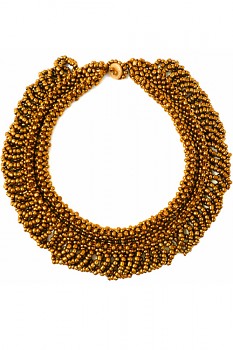 TIBOLI korálkový náhrdelník (obojek) - měděná