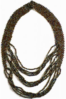 TIBOLI korálkový náhrdelník - bronzová