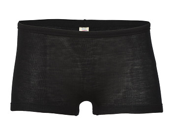 Dámské kalhotky s nohavičkami z merino vlny a hedvábí - černá