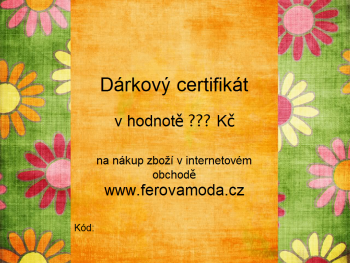 Dárkový certifikát v hodnotě dle vašeho přání