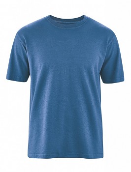 OTTFRIED pánské tričko s krátkým rukávem z biobavlny a konopí -  modrá sea