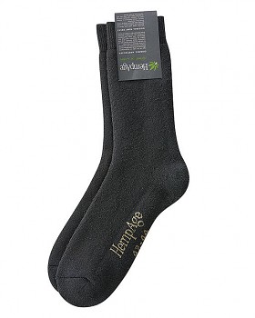 TERRY Froté ponožky z konopí a biobavlny - černá