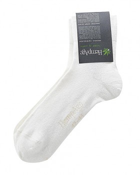 Ponožky z konopí - bílá natur