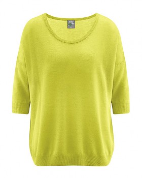 PEARL dámský pulovr z konopí a biobavlny - zelená apple