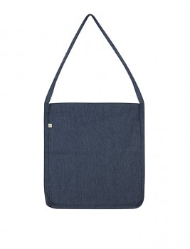 Nákupní taška SALVAGE SLING z recyklované biobavlny a PET - tmavě modrá navy melange 