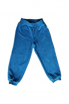NICKY dětské kalhoty ze 100% biobavlny - modrá saphhire