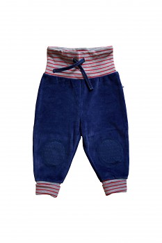 NICKY kojenecké kalhoty ze 100% biobavlny - modrá ocean