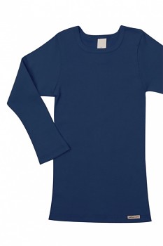 Comazo Earth dětské tričko s dlouhými rukávy ze 100% biobavlny - tmavě modrá marine