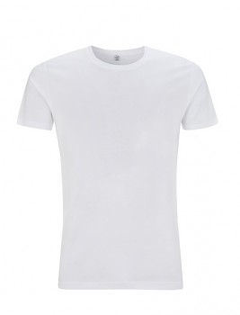 Pánské tričko slimfit s krátkými rukávy z 100% biobavlny - bílá