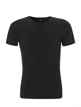 Pánské tričko slimfit s krátkými rukávy z 100% biobavlny - černá
