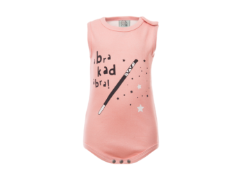 ABRAKADABRA dětské body ze 100% biobavlny - růžová