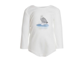 OWL dětské body s dlouhými rukávy ze 100% biobavlny 