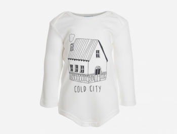 COLD CITY dětské body s dlouhými rukávy ze 100% biobavlny