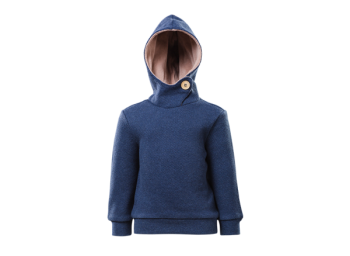 PIQUE dětská mikinka ze 100% biobavlny - denim melange