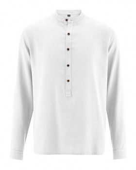 LUFT pánská košile z konopí a biobavlny - bílá