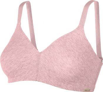Comazo Earth Dámská dvouvrstvá podprsenka bez kostic z biobavlny - růžová rosa melange