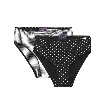 GRETA dámské kalhotky panty ze 100% biobavlny - sada 2 ks