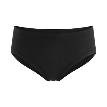 WASE dámské kalhotky (briefs) se zpevněným pasem ze 100%  biobavlny - černá