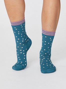 STAR dámské bambusové ponožky - modrozelená kingfischer