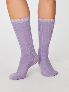 LENORE dámské biobavlněné ponožky - fialová