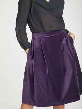 ZILAH dámská sametová sukně z biobavlny - fialová royal 