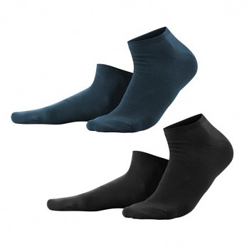 ENID unisex kotníkové ponožky z biobavlny - černá/navy (2 páry) 