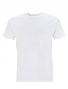 Pánské/unisex  tričko s krátkými rukávy z 100% biobavlny - bílá