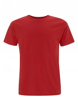 Pánské/unisex  tričko s krátkými rukávy z 100% biobavlny - červená