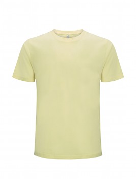 Pánské/unisex  tričko s krátkými rukávy z 100% biobavlny - světle žlutá pale lemon