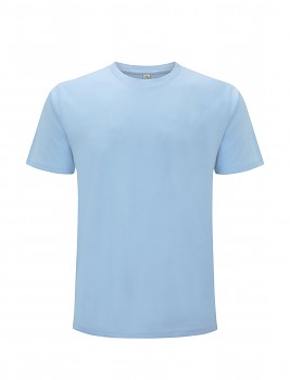 Pánské/unisex  tričko s krátkými rukávy z 100% biobavlny - světle modrá aquamarine