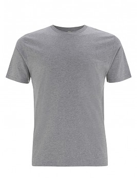 Pánské/unisex  tričko s krátkými rukávy z 100% biobavlny - šedá melange