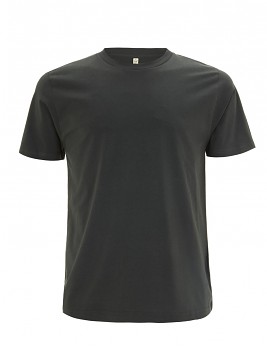 Pánské/unisex  tričko s krátkými rukávy z 100% biobavlny - tmavě šedá