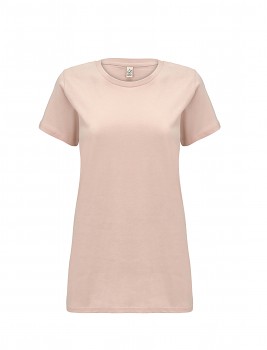 Dámské tričko s krátkými rukávy z 100% biobavlny - růžová misty pink