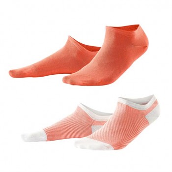 ABBY dámské kotníkové ponožky z biobavlny - oranžová (2 páry)