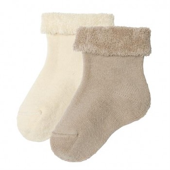 GECKO kojenecké ponožky z biobavlny (2 páry) - přírodní / taupe