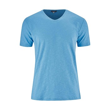 GLEN Pánské tričko s krátkými rukávy ze 100% biobavlny - světle modrá