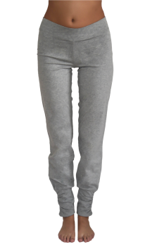 Albero dámské kalhoty na jógu z biobavlny - šedá melange