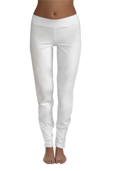 Albero dámské kalhoty na jógu z biobavlny - bílá
