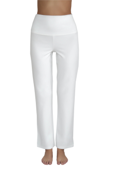 Albero dámské teplákové kalhoty na jógu z biobavlny - přírodní bílá