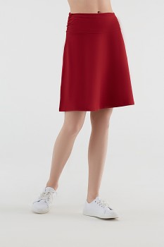 Albero dámská úpletová sukně z biobavlny - červená