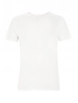 Pánské/unisex  tričko s krátkými rukávy ze 100% biobavlny - bílá stone wash