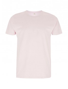 Pánské/unisex  tričko s krátkými rukávy ze 100% biobavlny - světle růžová 