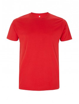 Pánské/unisex tričko s krátkými rukávy ze 100% biobavlny - červená