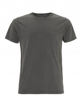 Pánské/unisex tričko s krátkými rukávy ze 100% biobavlny - šedá stone wash