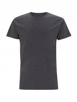 Pánské/unisex tričko s krátkými rukávy ze 100% biobavlny - černá melange