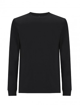 Pánské/unisex tričko s dlouhými rukávy ze 100% biobavlny - černá
