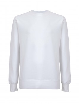Klasická pánská/unisex mikina ze 100% biobavlny - bílá