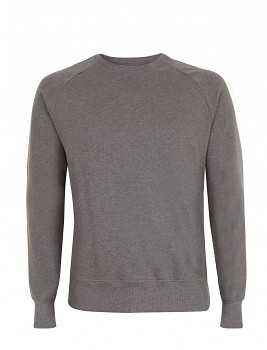 Pánská/unisex raglánová mikina ze 100% biobavlny - tmavě šedá heather
